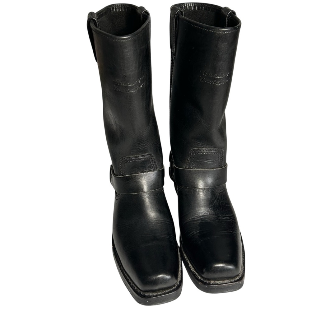 Harley-Davidson Black Leather Combat Boots - Picture 7 of 15